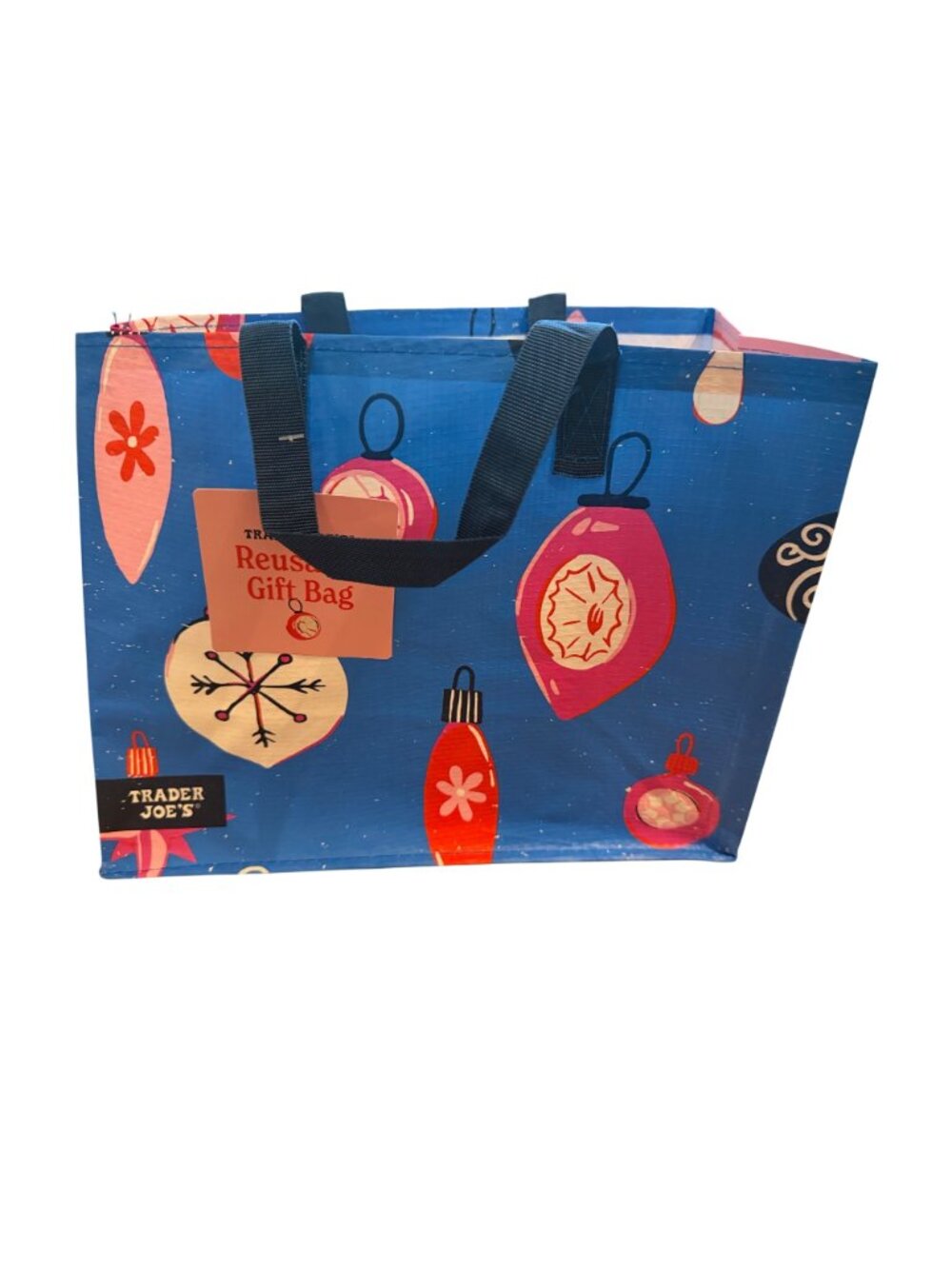 Trader Joe’s Reusable‎ Tote Bag Bundle Set of 3 Holiday Christmas Grocery Bags - Picture 4 of 5